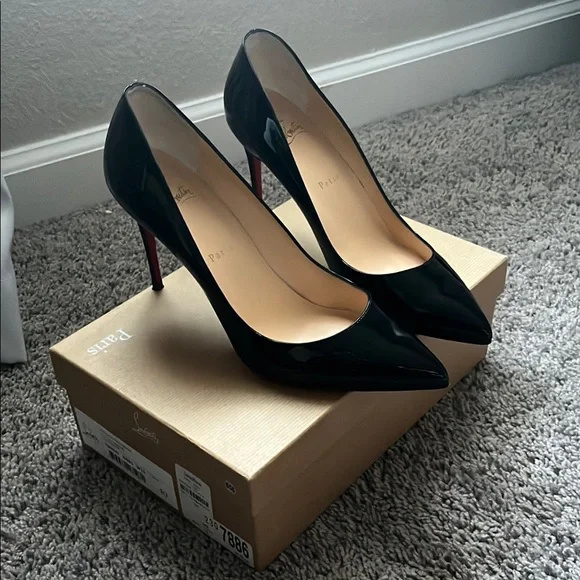 Christian Louboutin Black Patent Leather Pumps (Pigalle Follies 85) - Picture 5 of 5
